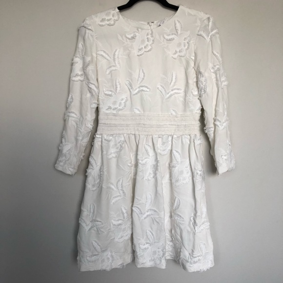 Club Monaco | Dresses | Club Monaco White Lace Dress With Embroidery |  Poshmark